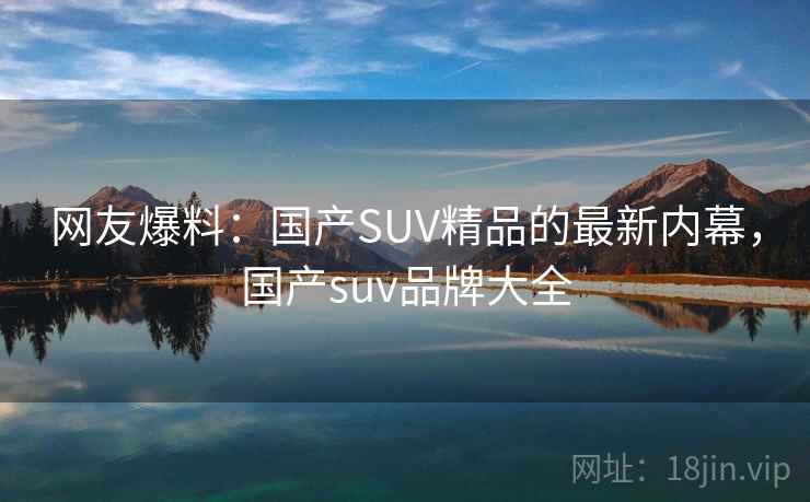 网友爆料：国产SUV精品的最新内幕，国产suv品牌大全